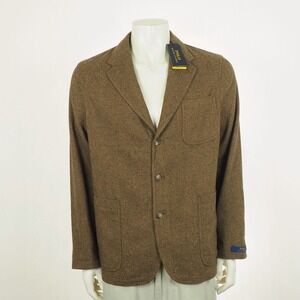 New Polo Ralph Lauren Blazer Mens 44R Herringbone Wool Blend Sport Coat Jacket